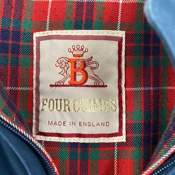 Baracuda Four Climes Made in England Blue Bomber Jacket Size 42 - Picture 2 of 13